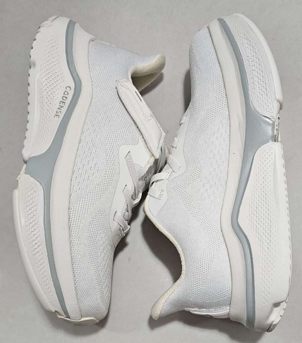 Cadense Women’s Walking Sneakers White Hook & Loop Comfort Shoes Size 8 Wide